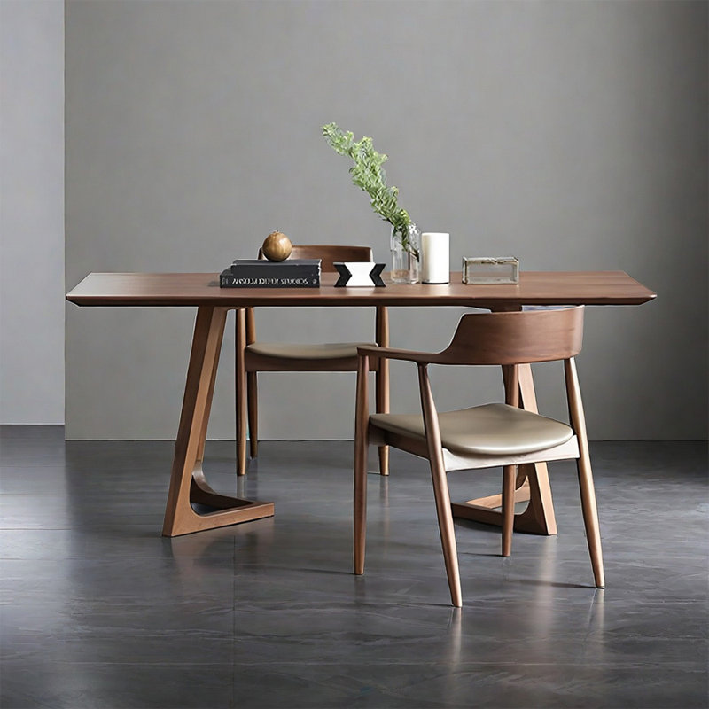 Orren Ellis Solid wood rectangle simple dining table set Wayfair